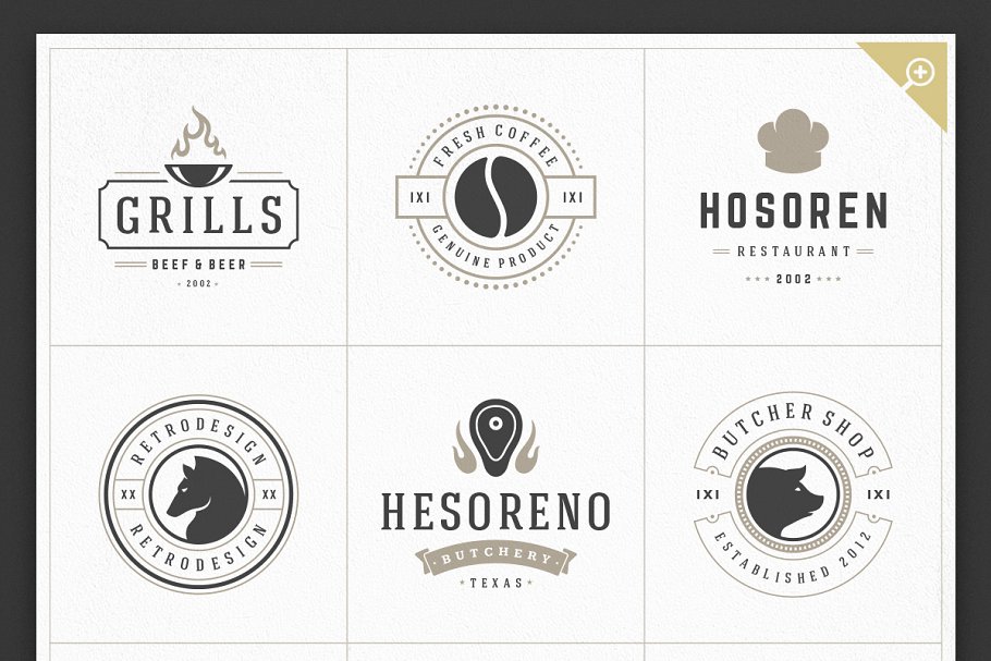 1000+复古风格Logo&徽章模板 1000 Logos and Badges Bundle插图(3)