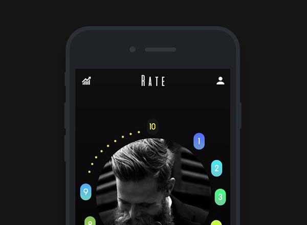 社交类 APP UI 简约清晰界面模板 Rates App UI Design