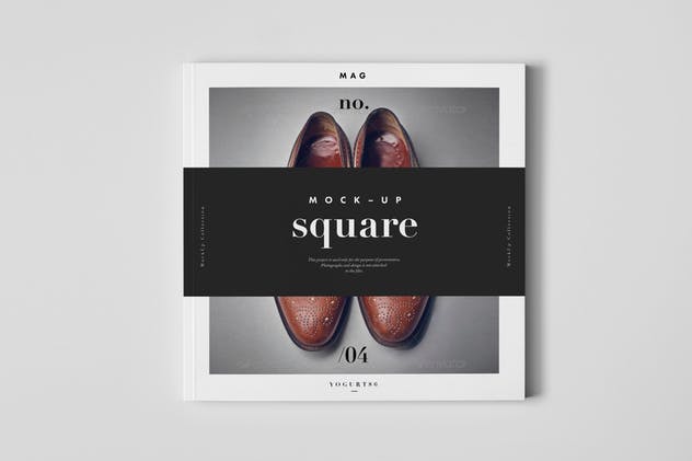 方形杂志画册样机 Square Magazine Mock-up插图(8)