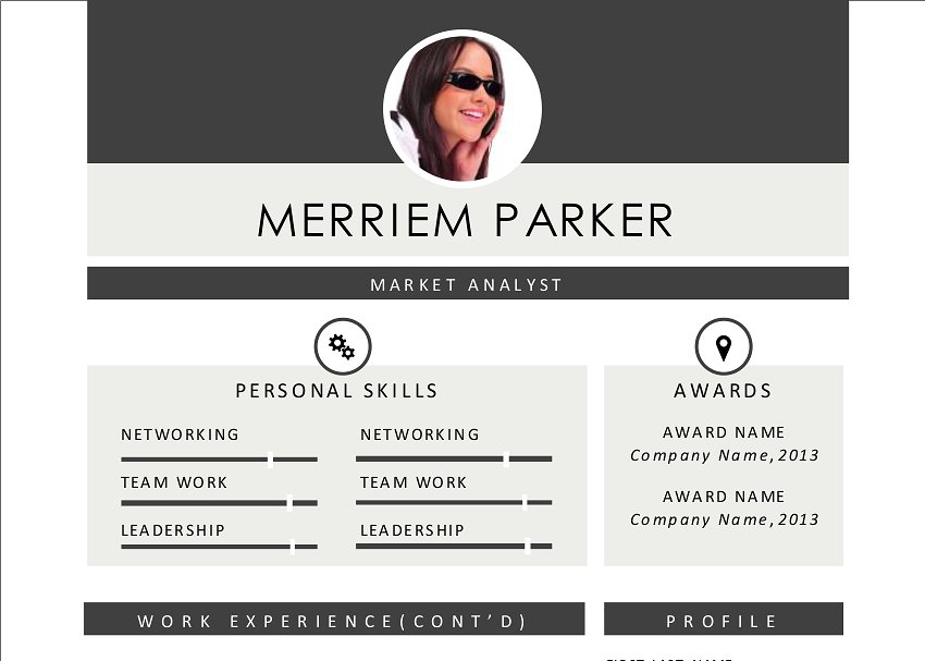 二合一照片简历模板 2 in 1 modern photo resume template插图(2)