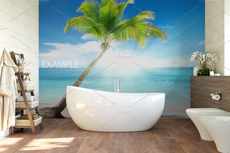 客厅卧室墙纸&相框画框样机模板合集 Interior Wall & Frames Mockup – 2插图(30)