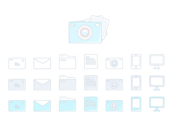 Dropbox Style Icons素材之家精选sketch素材