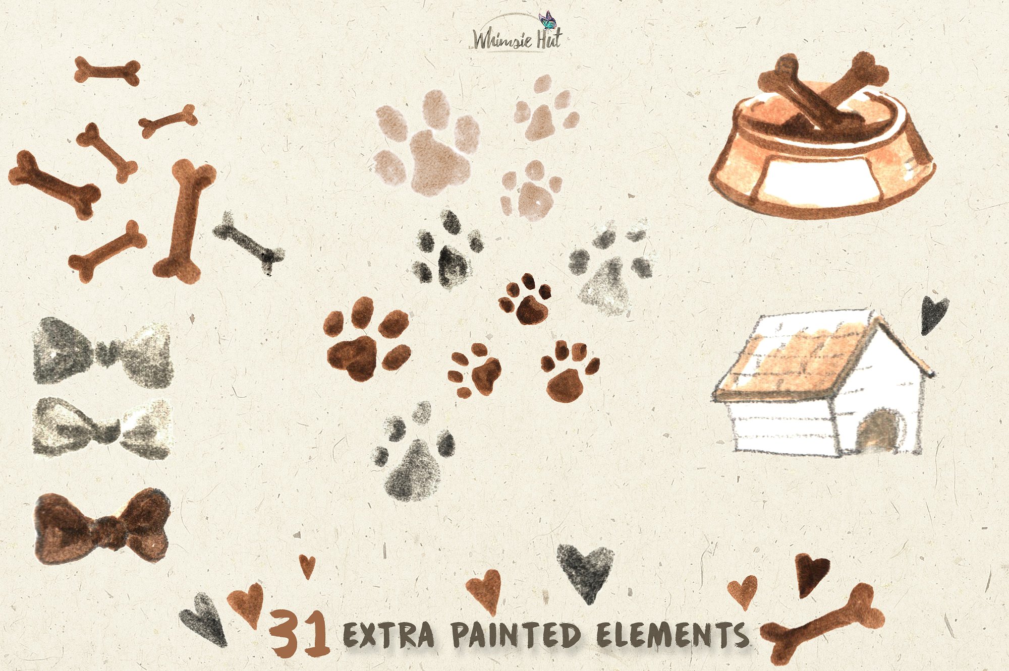 一套手绘的汪星人矢量插画素材下载[png,pdf]插图(2)