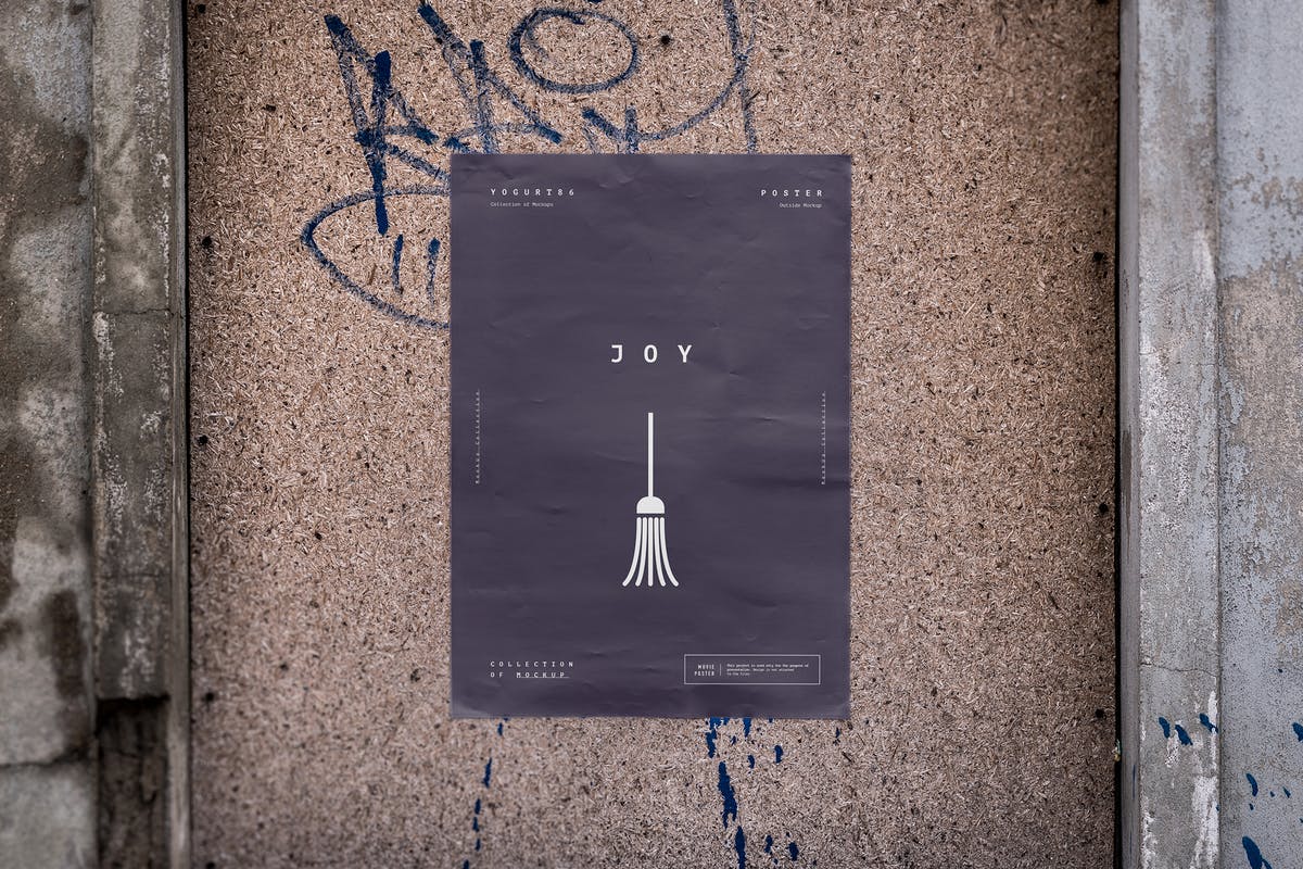 实景张贴效果海报传单样机模板2 Urban Poster Mock-up 2插图