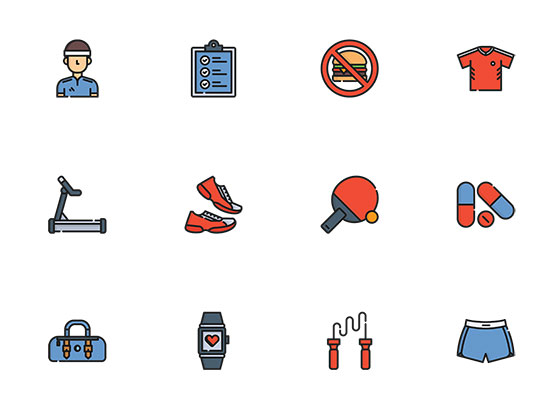 50 枚健身元素图标素材之家精选sketch素材