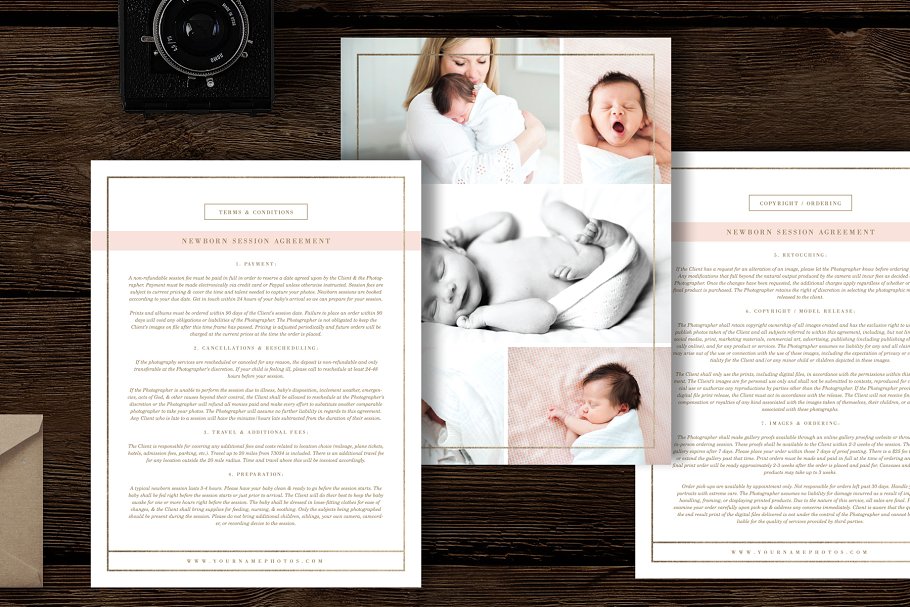 专业简洁摄影合同协议模板 Photography Contract Template插图(1)