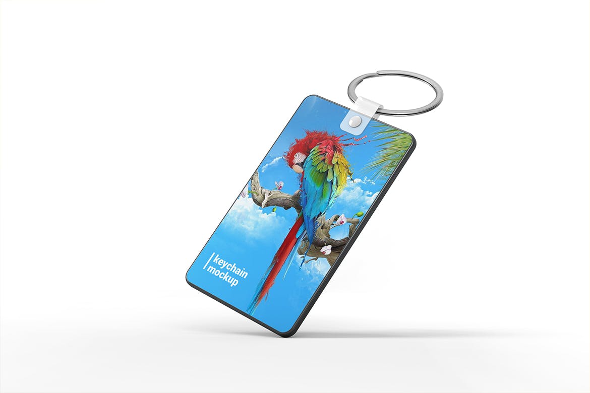 钥匙扣吊牌设计素材库精选模板 Keychain Mockup插图(2)