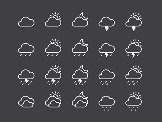 Simple Weather Icons素材之家精选sketch素材
