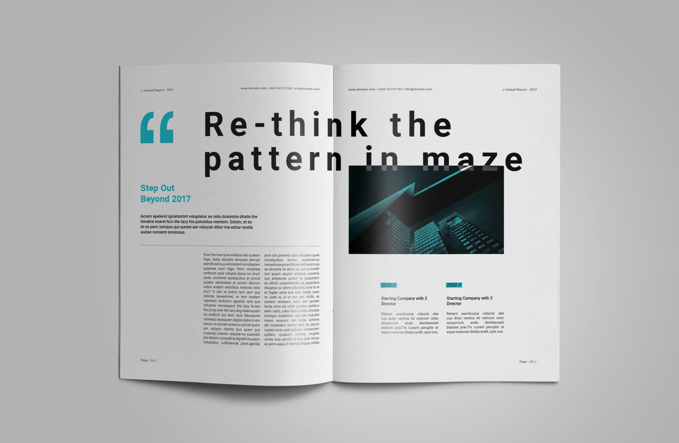 2019年优秀企业年度报告/企业年报设计模板 Report Brochure插图(3)