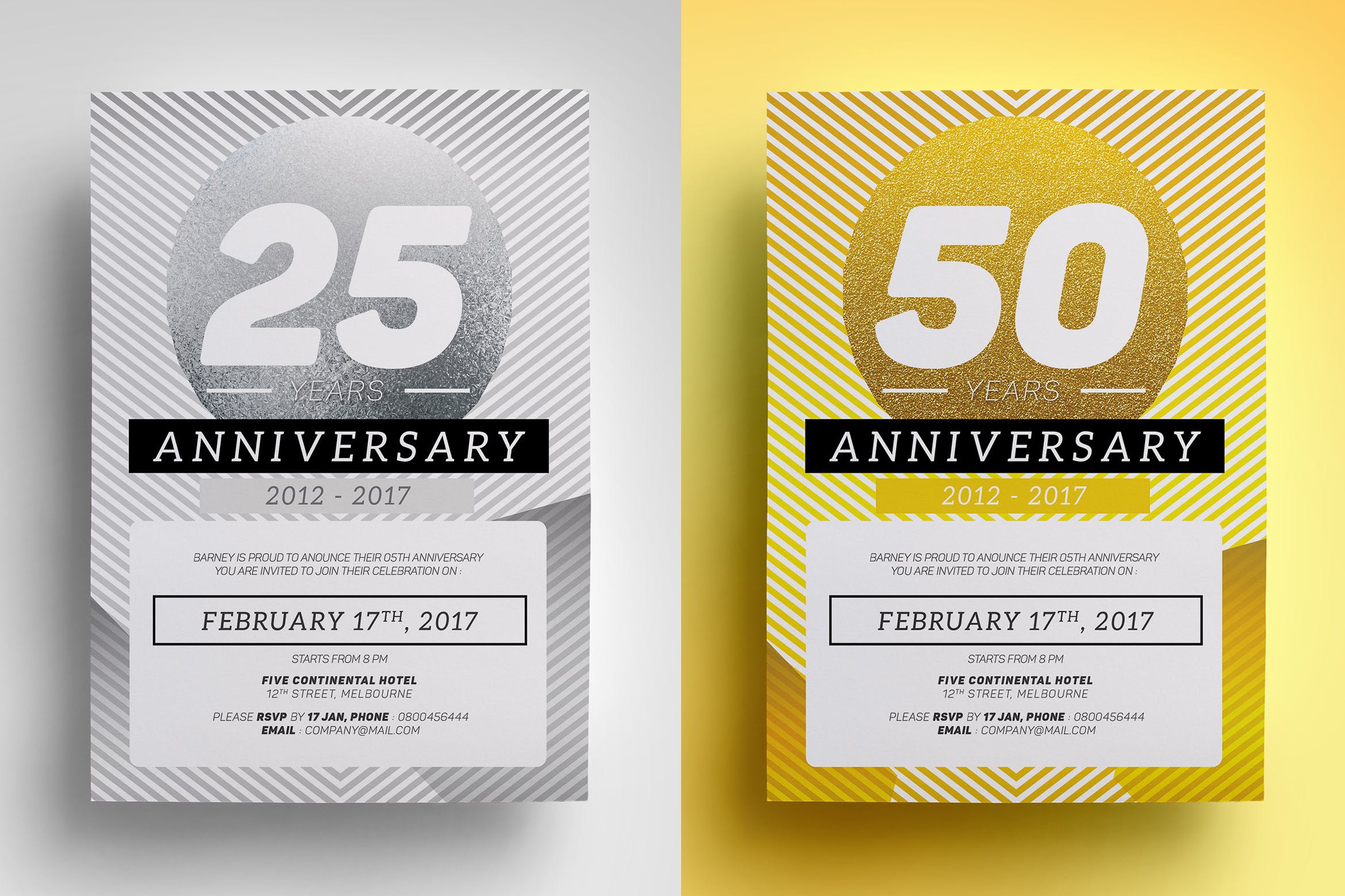 周年纪念活动邀请海报设计模板 Anniversary Invitation插图