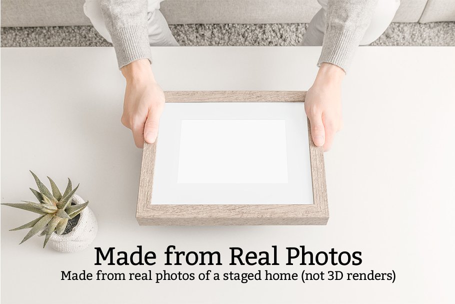 10款实木相框画框样机 10 Wooden Picture Frame Mockups插图(2)