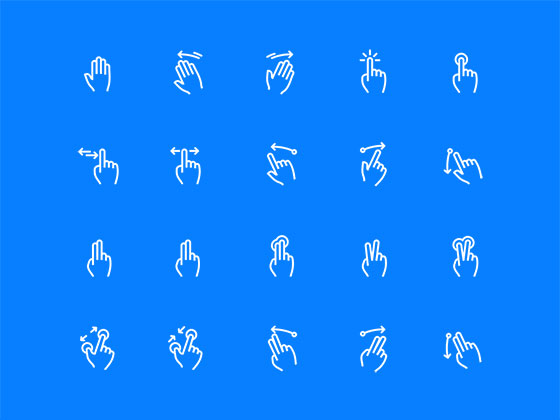 Gesture Icon Set素材之家精选sketch素材