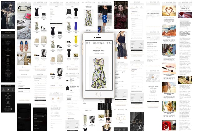 响应式电子商务网站Web UI工具包 4Boutique – A Responsive Ecommerce Web UI KIT PSD插图(7)