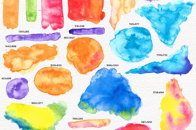 145手工制作水彩纹理套装 Watercolor Textures + BONUS插图(13)