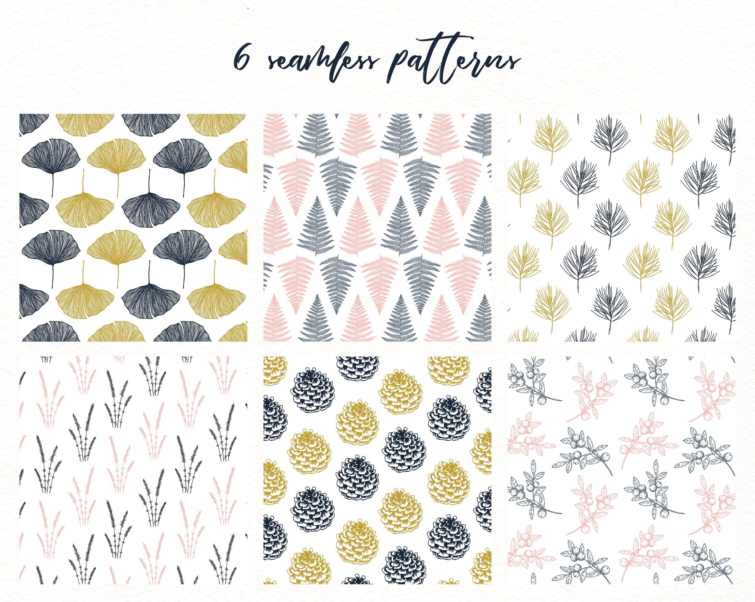 极简主义手绘植物插图包插图(9)