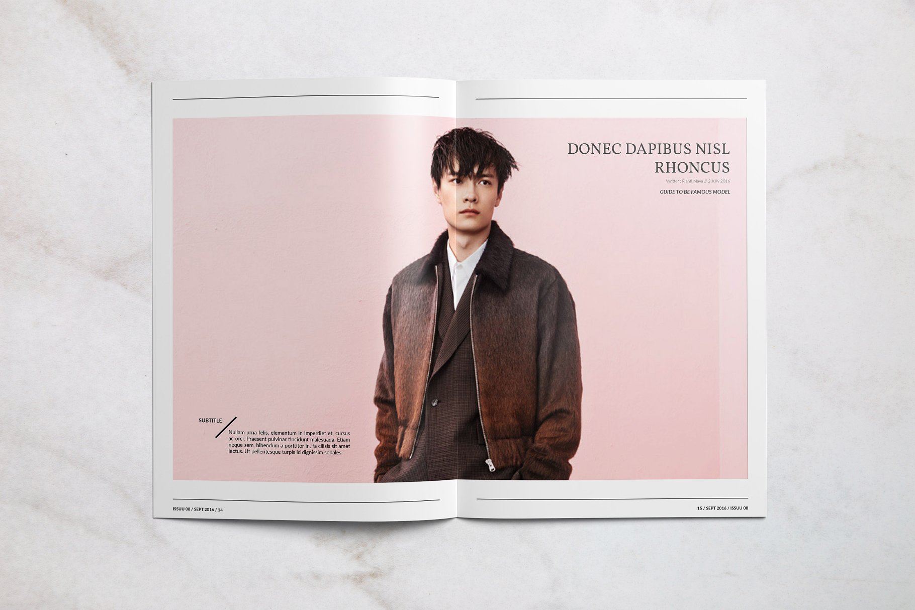 时装主题杂志模板 Discontent Magazine插图(2)