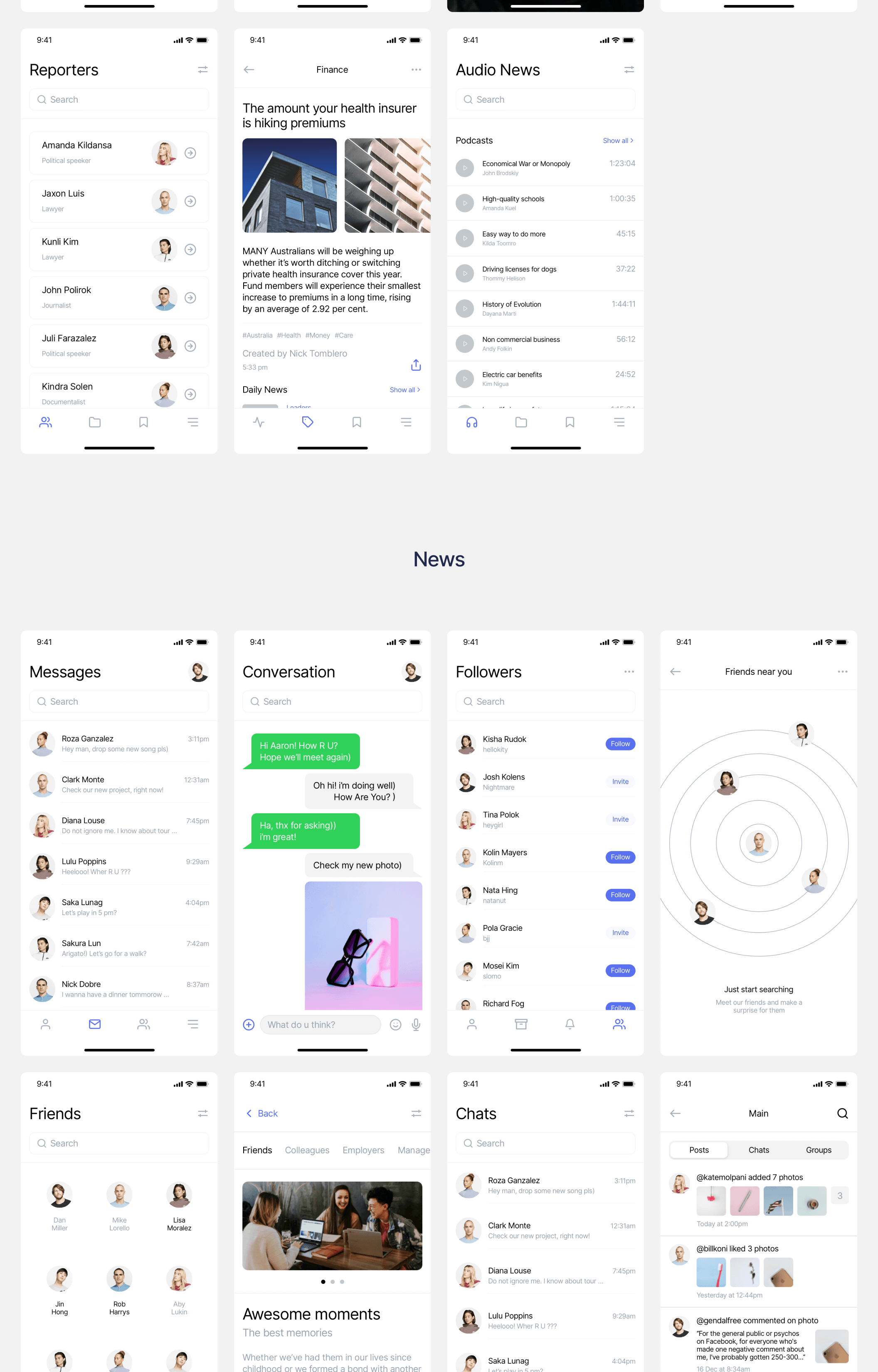 素材库下午茶:现代多用途的iOS应用程序App 设计素材库精选套件插图(6)