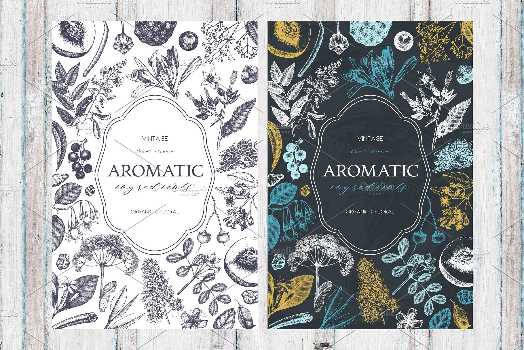 香料和化妆品成分水墨手绘插图集V.2 Perfumery & Cosmetic Ingredients v.2插图(5)