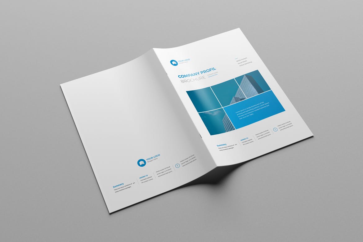 时尚简洁高端多用途的企业形象画册手册楼书杂志设计模板（indd）插图(5)