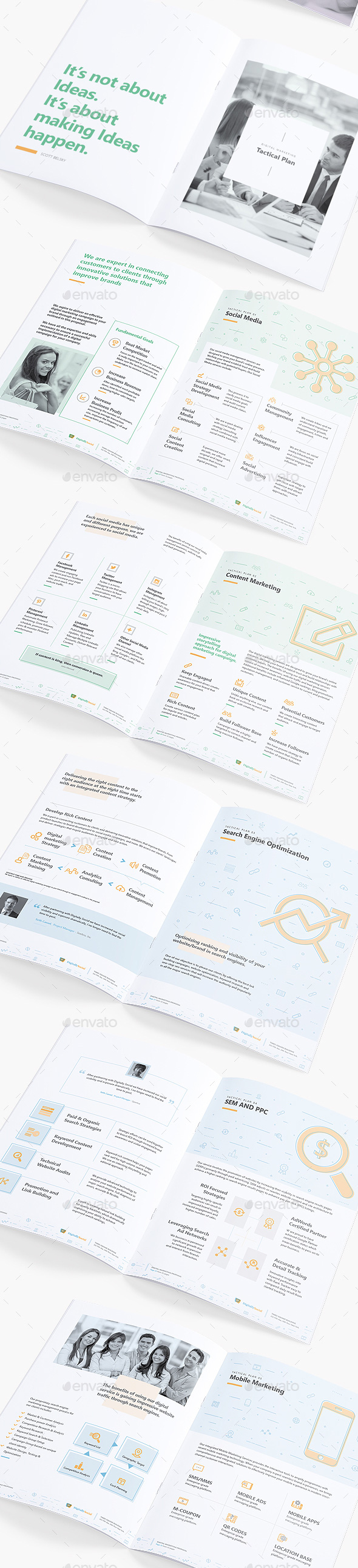极简主义数字营销类杂志模板下载 Clean Digital Marketing Proposal[indd]插图(4)