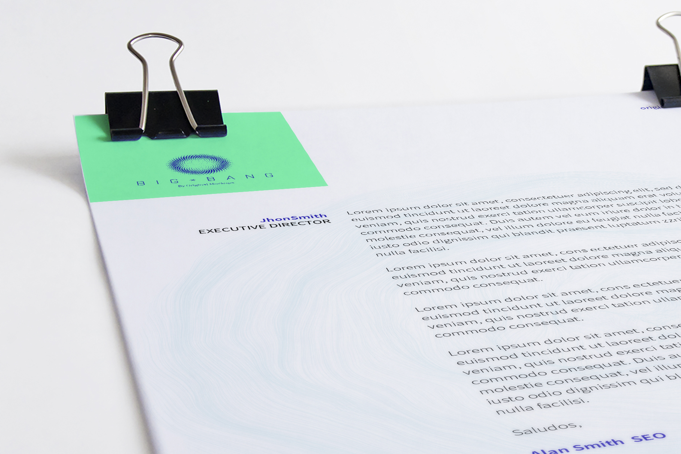 A4企业信纸信笺信头设计样机01 A4 Letterhead Mockup 01插图(2)