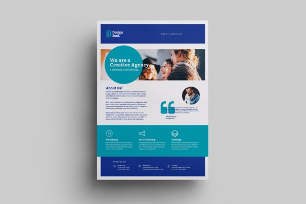 创意代理公司简介宣传单设计模板 Corporate Flyer