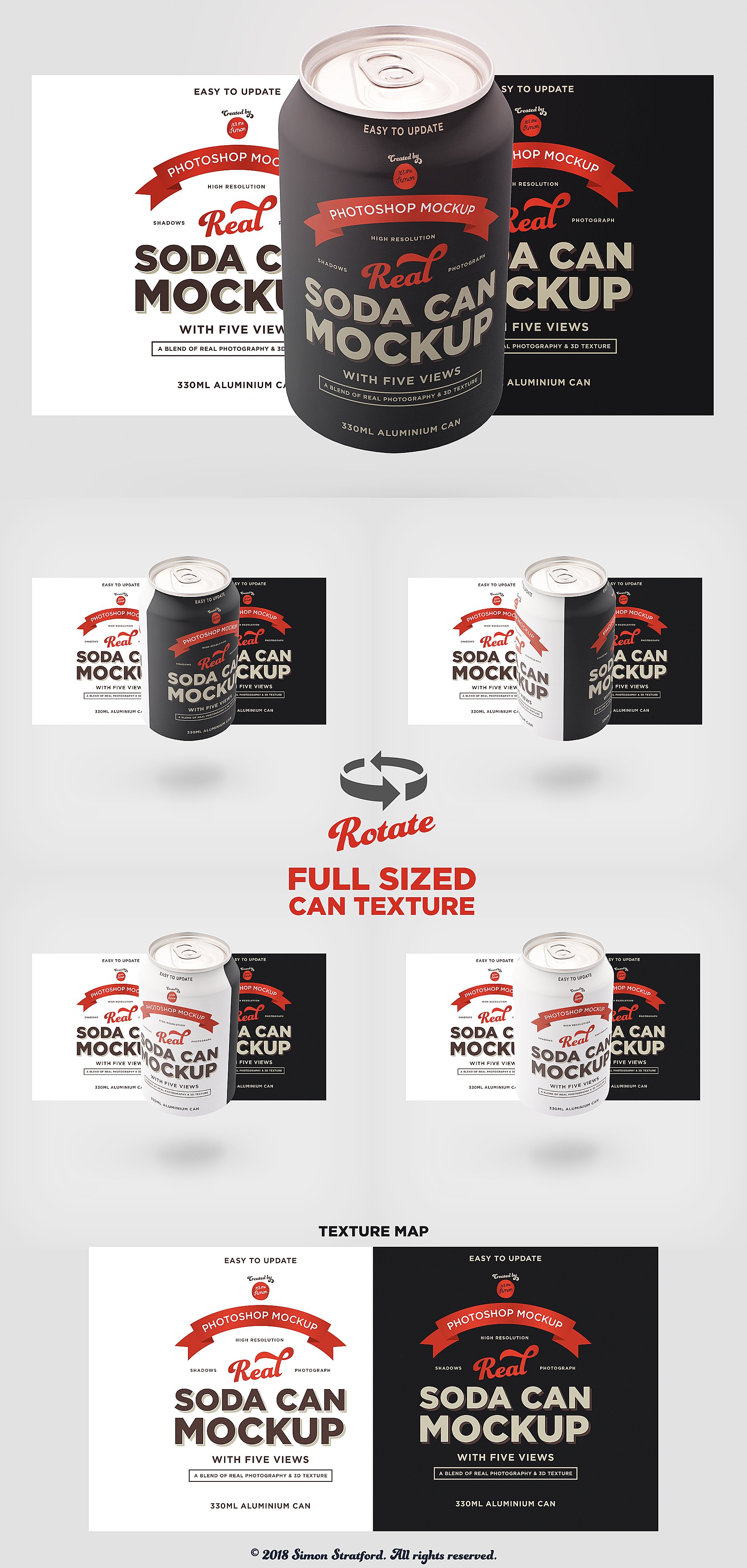 苏打水饮料易拉罐外观设计样机 Real soda can mockup for photoshop插图(3)