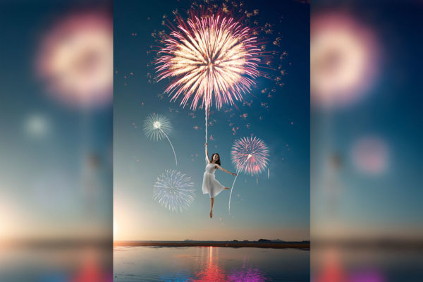 年庆节日庆典活动烟花海报设计模板