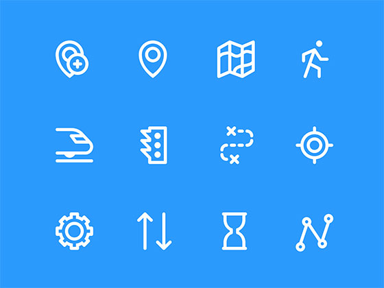 14 枚地图类图标素材之家精选sketch素材