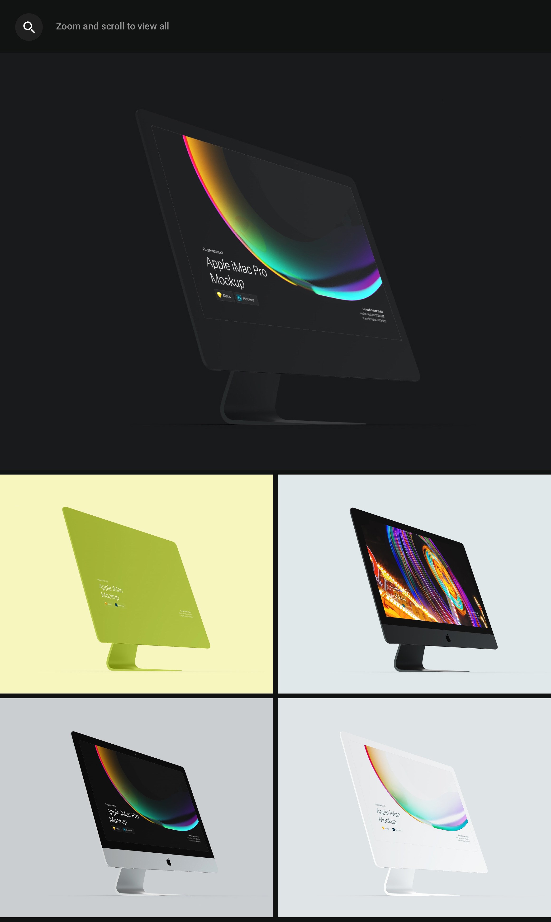 精美多彩全新iMac Pro，iMac展示模型Mockups样机下载插图(5)