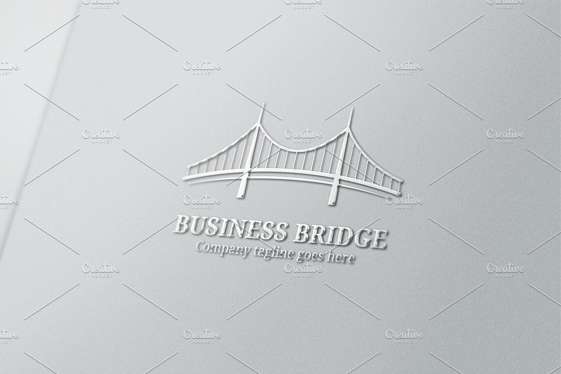 商业桥梁形象图形Logo模板 Business Bridge Logo插图(2)
