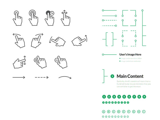 Gestures and Markups素材之家精选sketch素材
