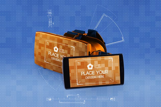 虚拟现实VR眼镜智能设备动画样机 Animated VR MockUp插图(2)