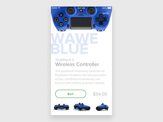 Dualshock 4 卡片界面素材之家精选sketch素材