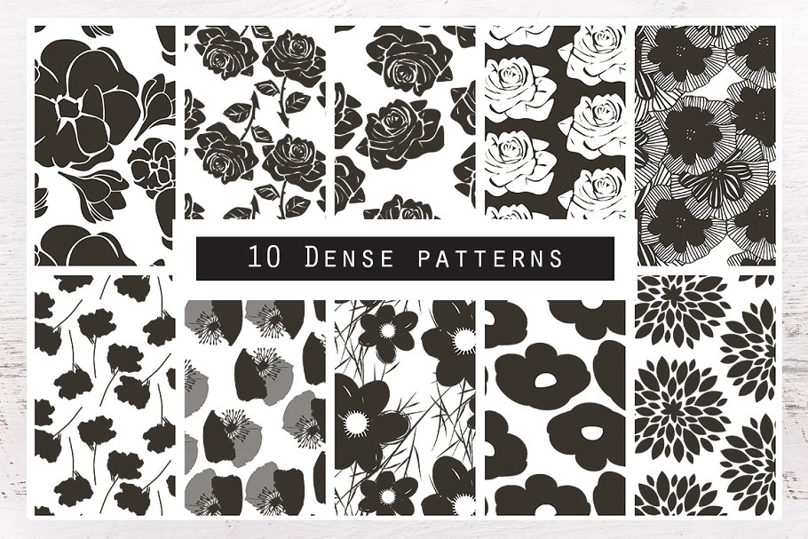 花卉图案矢量纹理 Florals – Pattern Collection插图(11)