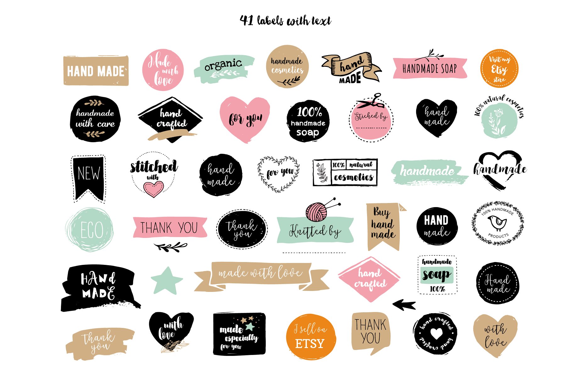 手工制作/工艺品和DIY艺术设计素材集 Handmade, craft & DIY, artist bundle插图(1)