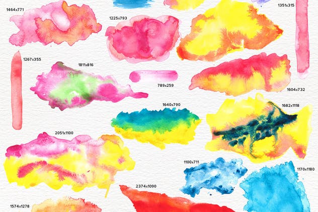 145手工制作水彩纹理套装 Watercolor Textures + BONUS插图(10)