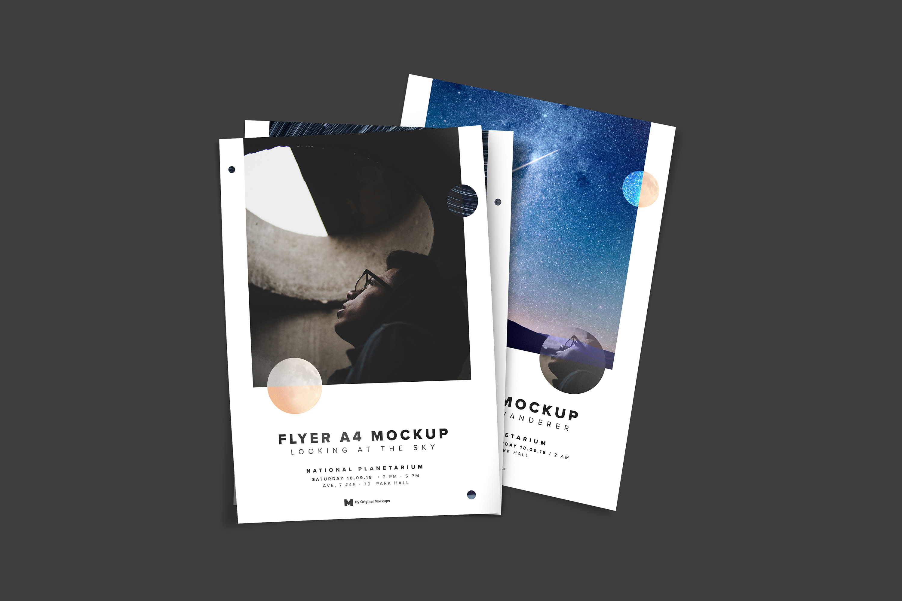 A4-A5尺寸传单设计堆叠预览效果样机02 A4-A5 Flyer Stack Mockup 02插图(2)