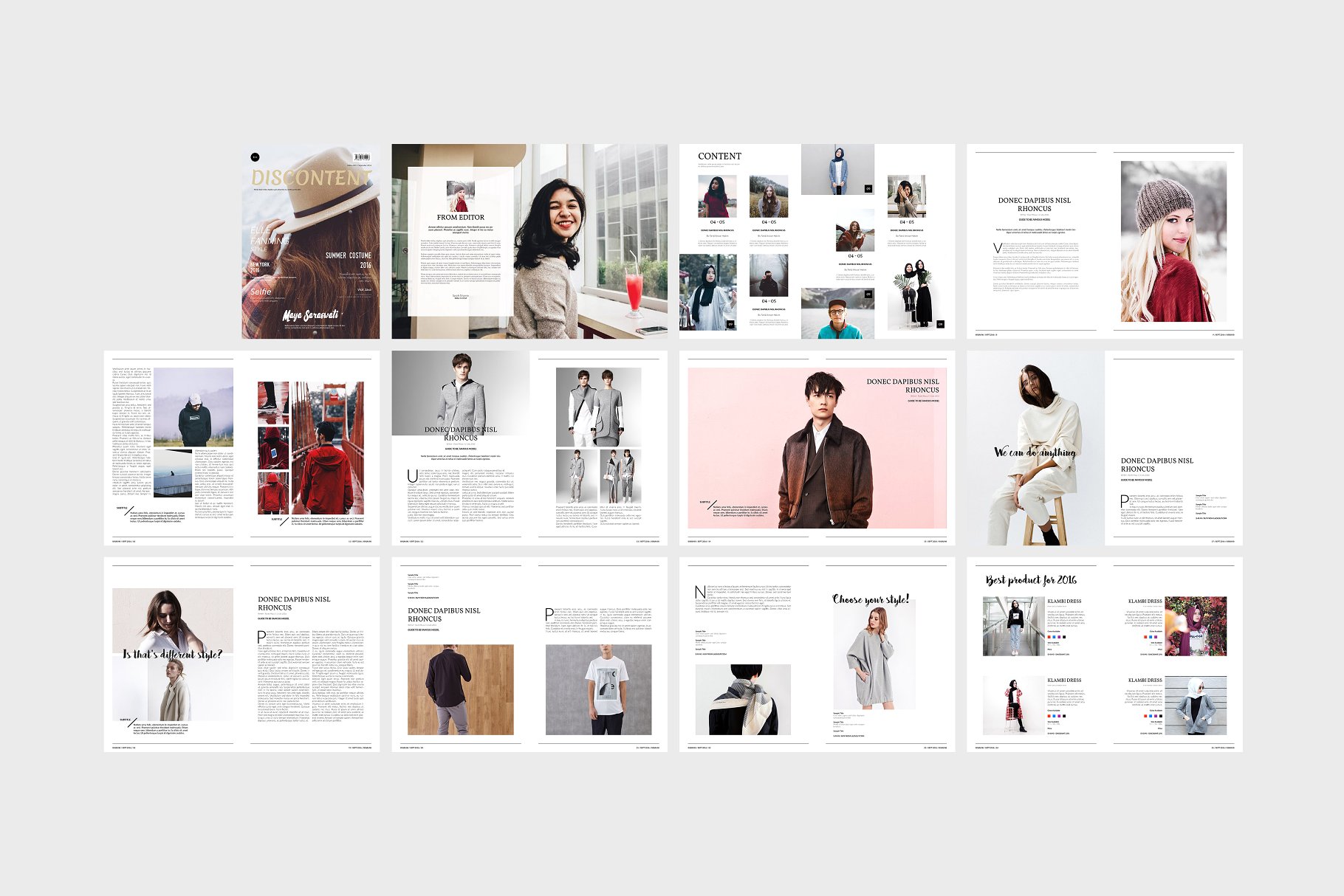 时装主题杂志模板 Discontent Magazine插图(7)