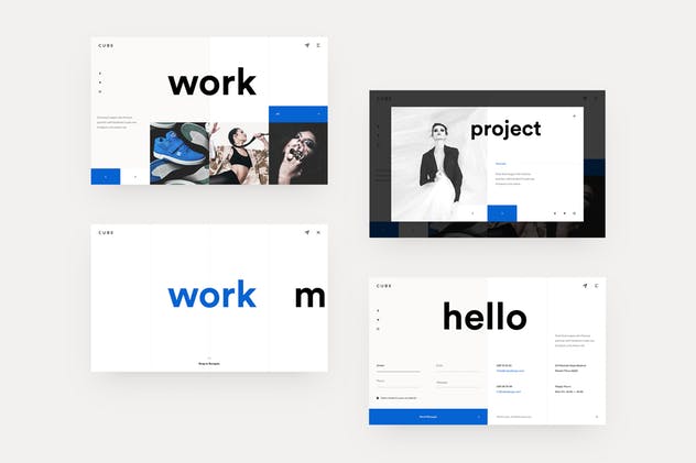 创意摄影服务网站着陆页PSD模板 Cube — Photography Landing Page插图(2)