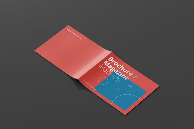 横版企业画册/宣传册/折页传单封面设计图样机素材库精选 US Letter Landscape Brochure / Magazine Mock-Up插图(10)