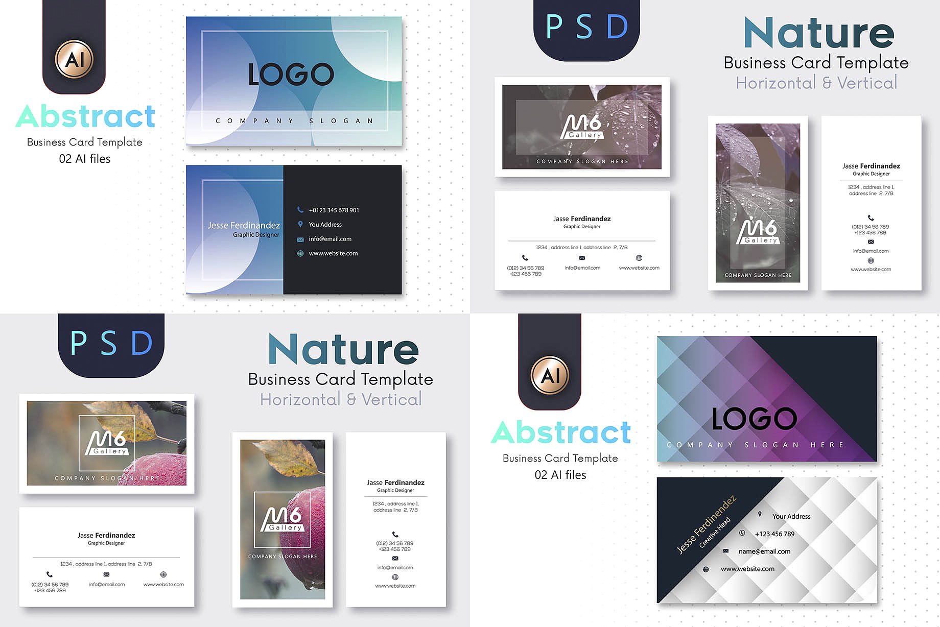 125个高品质的PSD和AI名片设计模板插图(21)
