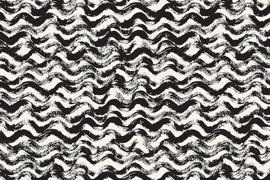 画笔笔刷无缝图案背景纹理 Brush Strokes Seamless Patterns插图(2)