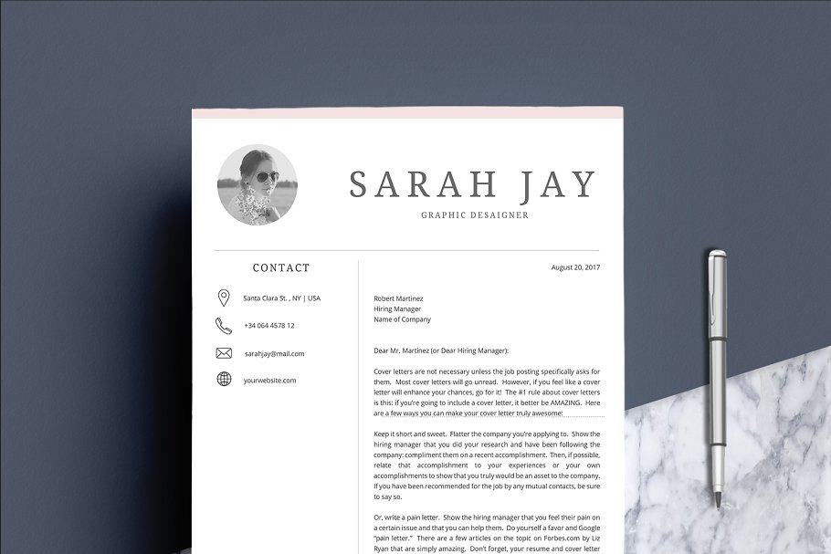 现代简约实用简历模板 Resume Template 4 pages | Clean插图(4)