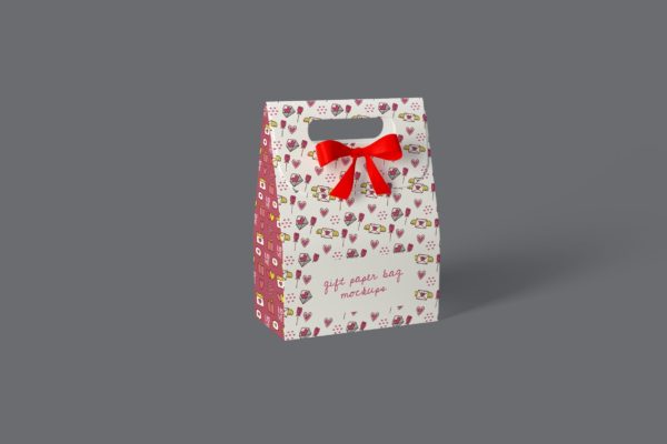 礼品纸袋外观设计图素材库精选模板 Gift Paper Bag Mockups