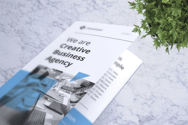 高端三折页企业宣传传单模板V17 Corporate Business Flyer Vol. 17插图(3)