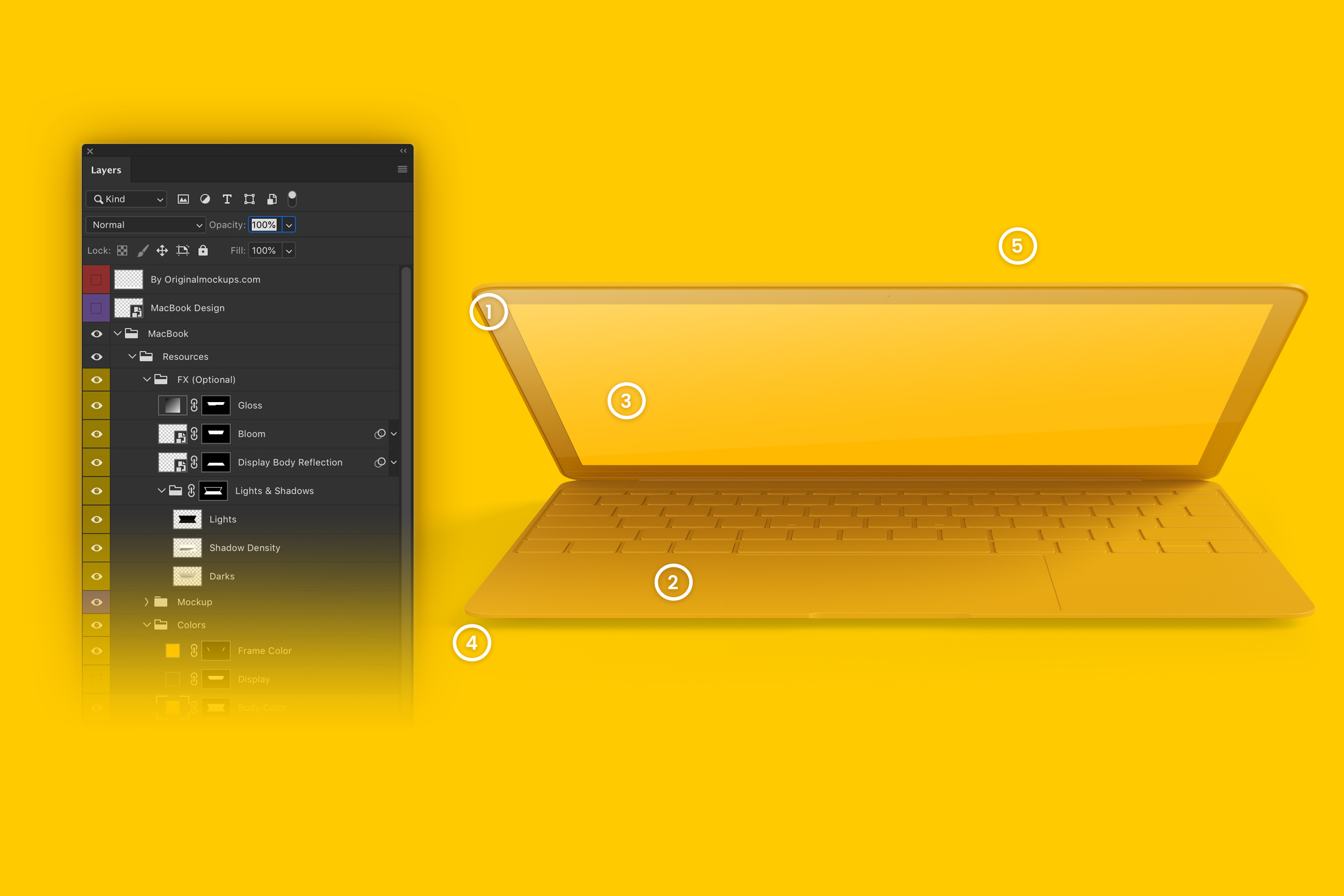 MacBook笔记本电脑前视图黏土样机02 Clay MacBook Mockup, Front View 02插图(4)