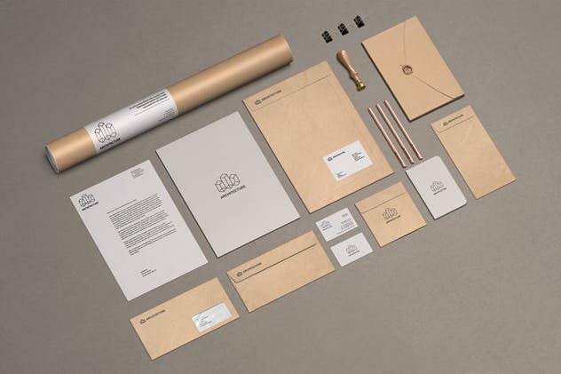 办公文具品牌展示样机模板v1 Branding / Stationery Mock-Up Vol.1插图(1)