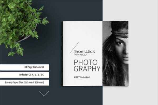 摄影作品展示杂志画册模板