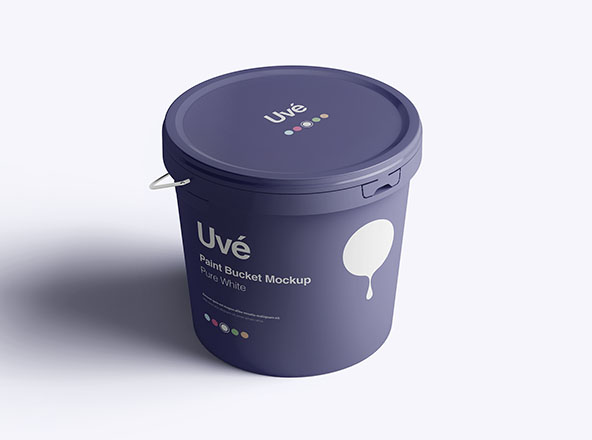 环保油漆桶外观设计样机模板 Paint Bucket Mockup